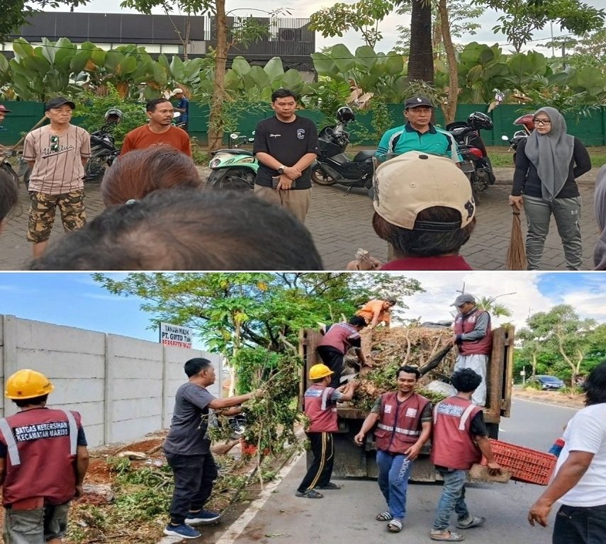 "Kecamatan Mariso 'Kepung' Sampah di Jalur Metro, Libatkan Militansi Satgas Kunjung Mae, Panambungan, Mariso, dan Lette"