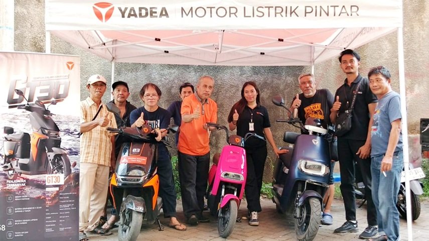 YADEA Meriahkan Suasana Turnamen Domino Virendy Cafe, Gelar Test Drive Motor dan Sepeda Listrik
