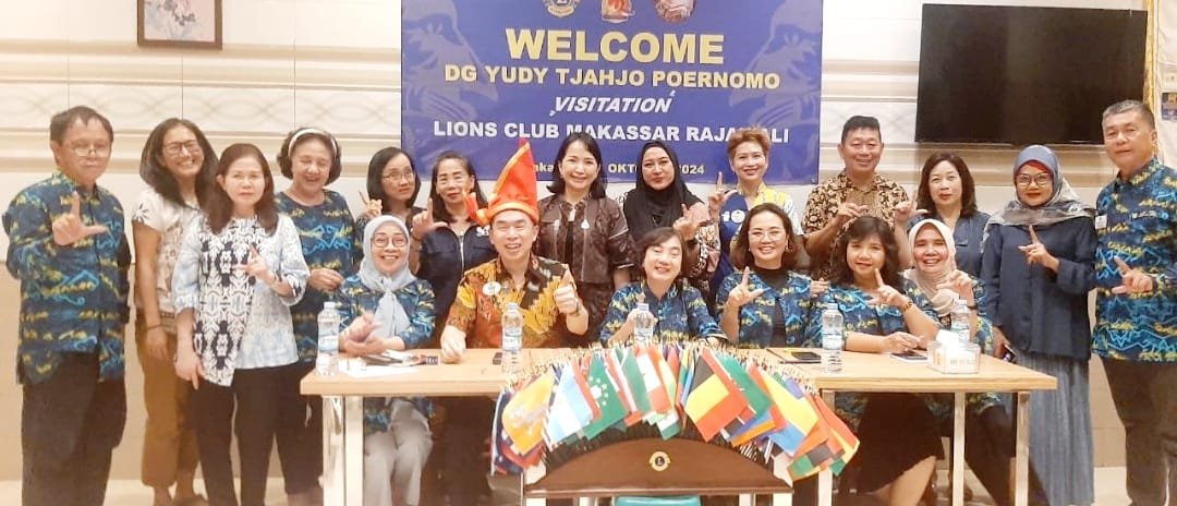 DG LCI District 307-B2 Indonesia Lion Yudi Tjahjo Purnomo Kunjungi Lions Club Makassar Rajawali