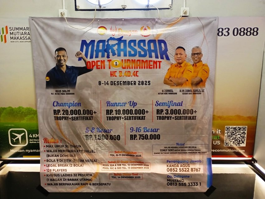 POBSI Makassar Gelar Open Tournament