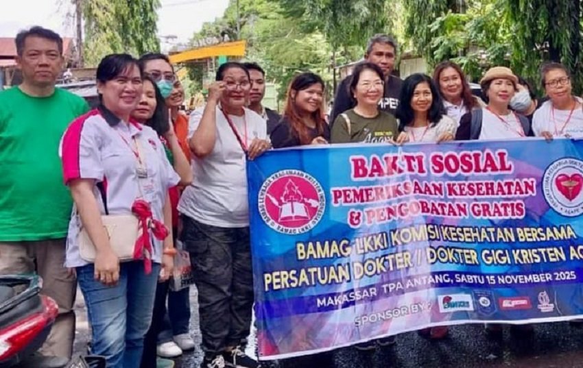 Bamag LKKI Kota Makassar dan Dokter Agape Gelar Baksos Pengobatan Gratis di TPA Antang