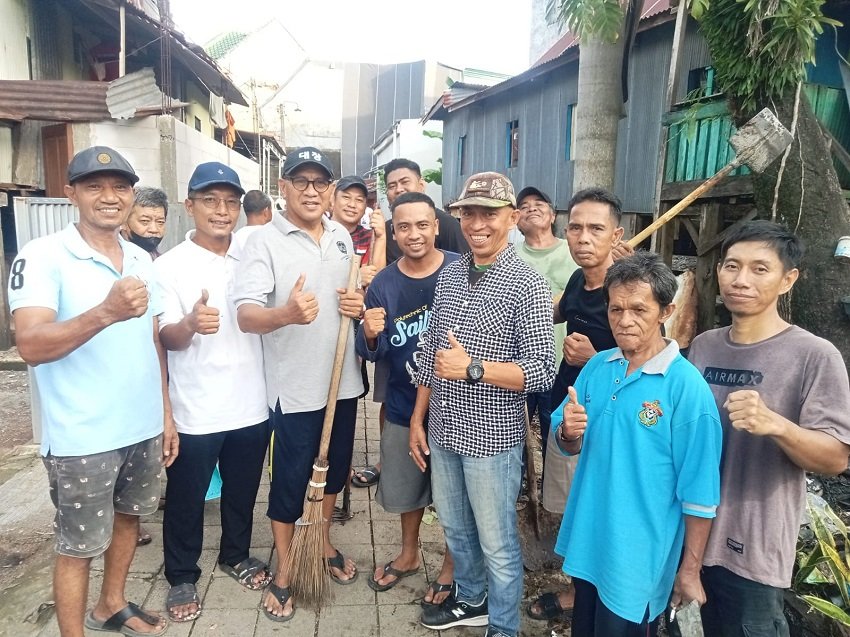 Lurah Antang Apresiasi Gotong Royong Warga Kampung Baru