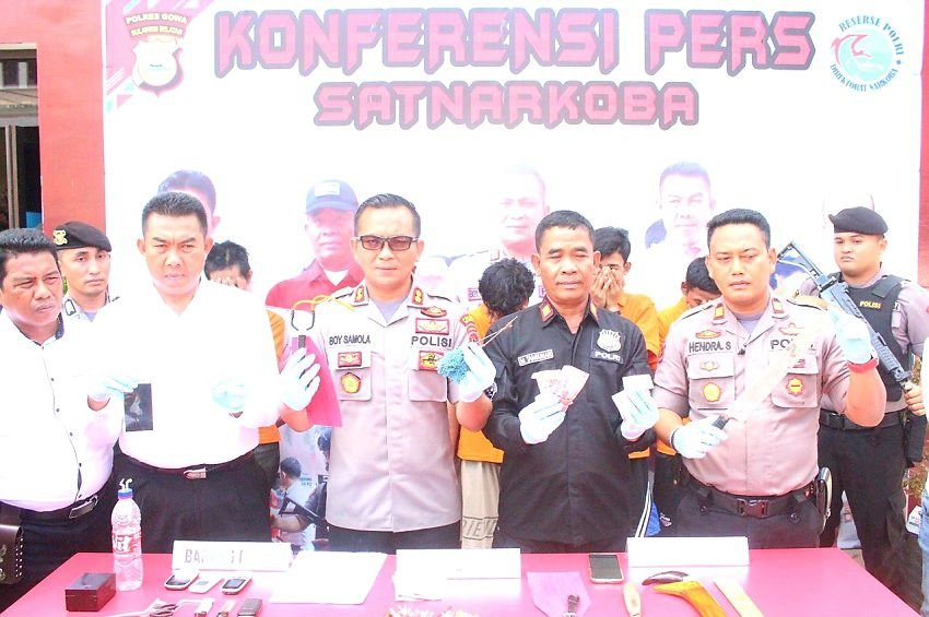 Tim Khusus dan Unit 2 Sat Narkoba Polres Gowa Amankan Pelaku Curas dan Pengedar Narkoba