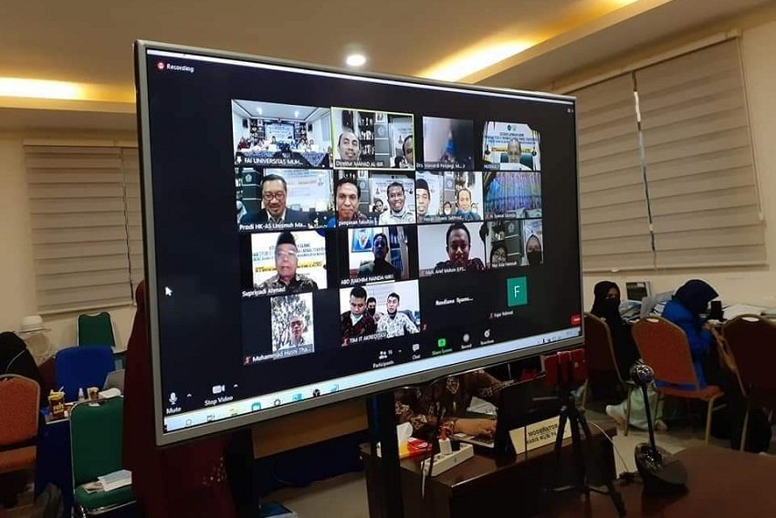 Secara Daring, BAN-PT Lakukan Asesmen Lapangan Ke Prodi Hukum Keluarga Unismuh Makassar