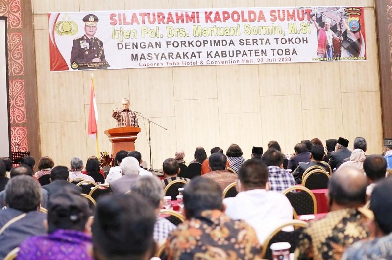 Kapolda Sumut Silaturahmi dengan Forkopimda dan Tokoh Masyarakat Kabupaten Toba