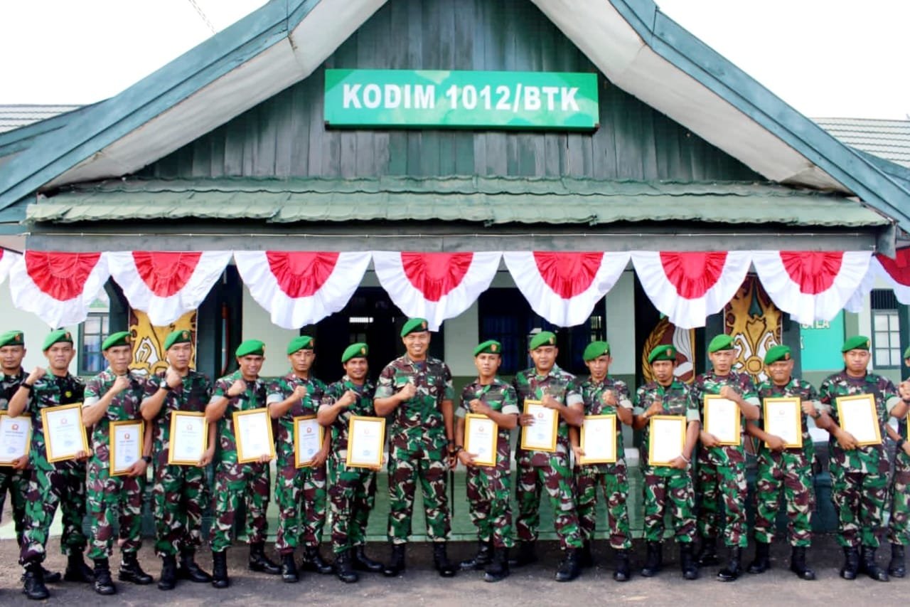 Dandim Pimpin Acara Korps Raport Pelepasan Pindah Satuan di Makodim 1012/Buntok
