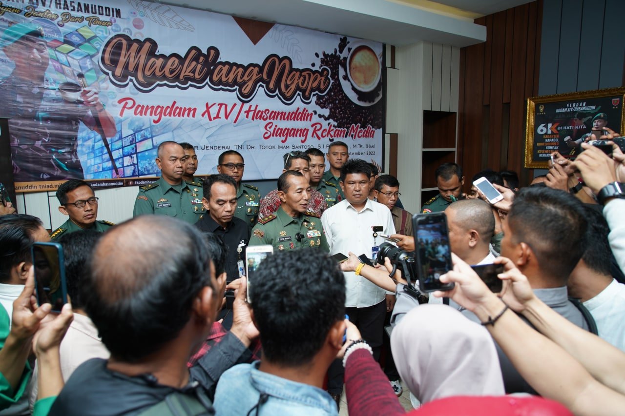 Bangun Informasi dan Komunikasi, Pangdam Hasanuddin Ngopi Bareng Jurnalis