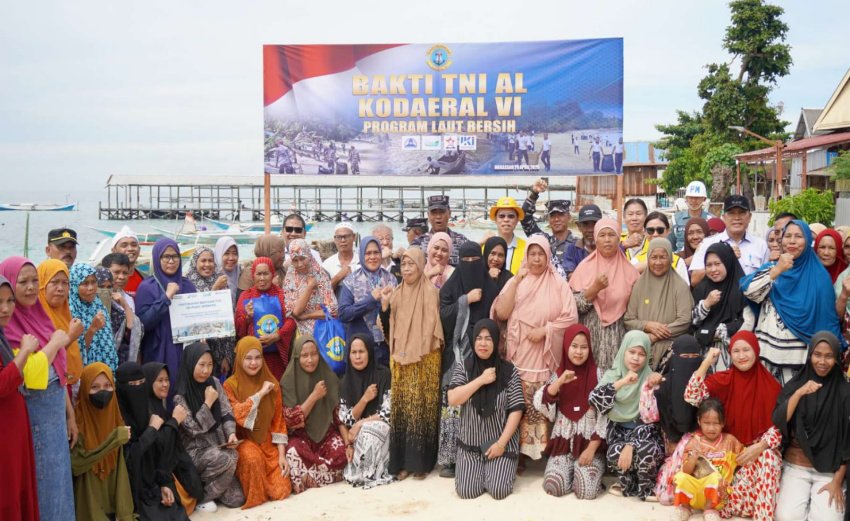 Pelindo Regional 4 Makassar dan Kodaeral VI Bersinergi Gelar Bakti Sosial di Kodingareng Lompo