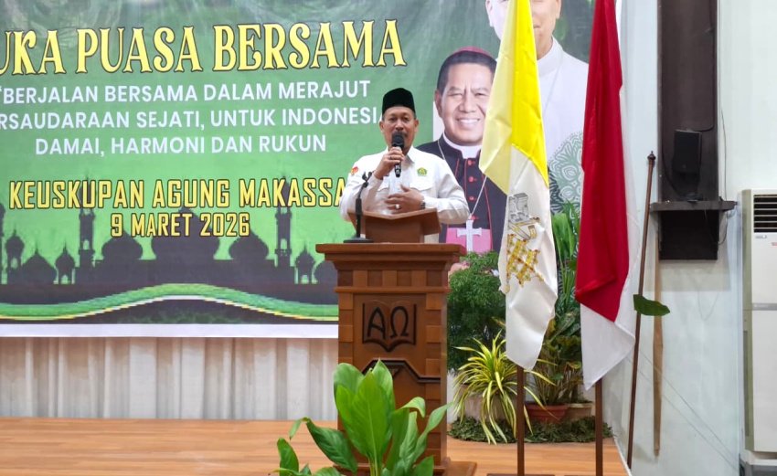 Buka Puasa Lintas Agama di Katedral Makassar Pertegas Kerukunan Umat Beragama di Sulsel