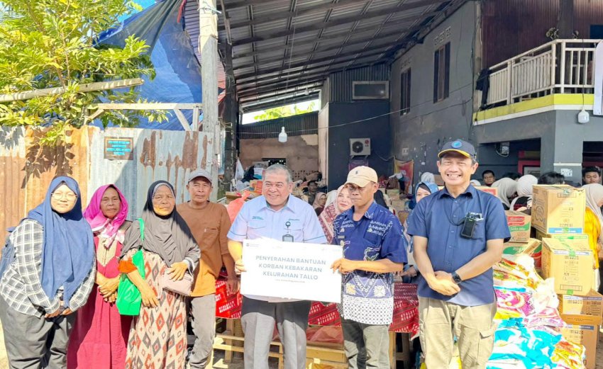 Pelindo Regional 4 Makassar Serahkan Bantuan Kemanusiaan bagi Korban Kebakaran di Tallo