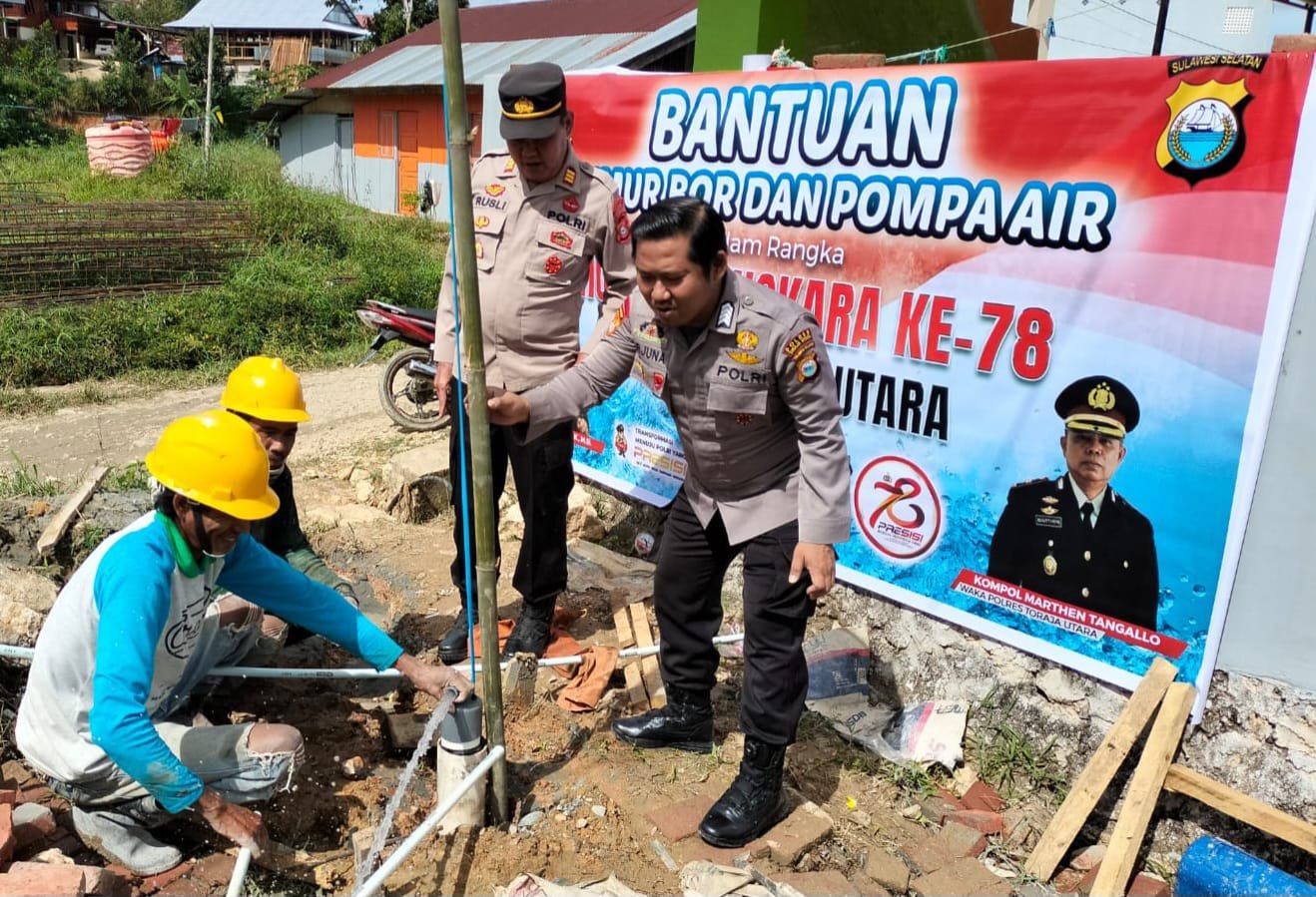 Jelang Hari Bhayangkara, Polres Toraja Utara Lakukan Penghijauan dan Bagi Sembako