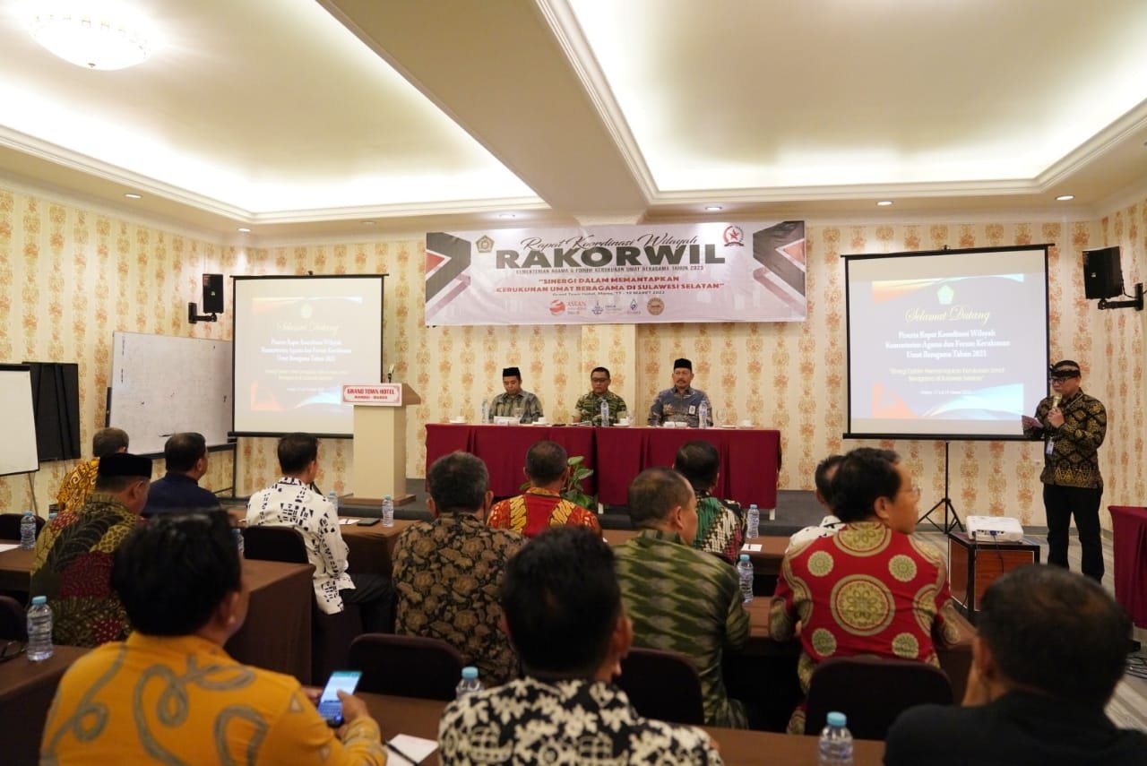 Rakorwil Kemenag dan FKUB, Pangdam XIV/Hsn Harap Menjadi Wadah Untuk Toleransi Beragama di NKRI