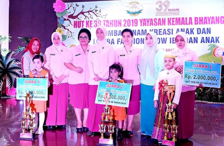 Ikuti Lomba HUT YKB ke-39, TK Kemala Bhayangkari Gowa Sabet Dua Juara Sekaligus